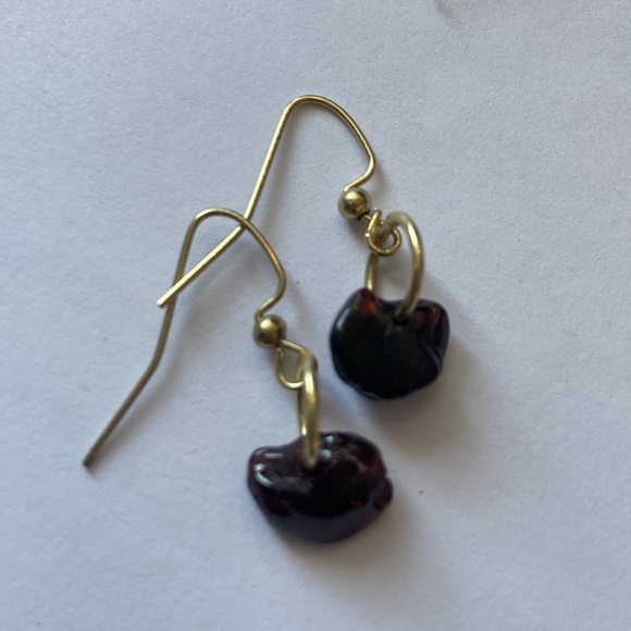 Brand New! Garnet Earrings - Picture 2 of 3